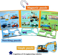 Magnetic Puzzles for Kids Ages 3-5 - Engineering vehicle - image 3