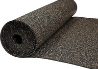 Playsafer Genaflex Rubber Gym Floor Mat - Heavy Duty Commercial Protective Gym Flooring Roll, 8mm Thick (4' X 20', 10% Tan)