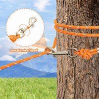 Long Cat Leash Reflective Pet Rope for Yard Walking Training Outdoor - orange / 15 ft - image 4