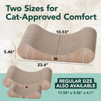 Necoichi Cardboard Cat Scratcher Bed for Indoor Cats - Large / Oak - image 4