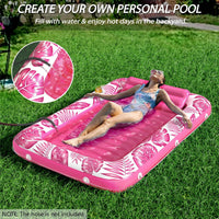 Inflatable Tanning Pool Lounger Float - Rose Pink / Large - image 2