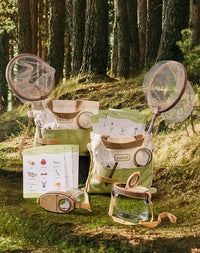 ROBUD Dual Kids Explorer Kit, Bug Catcher Kit with Bags Kit, Green Outdoor Exploration Set for Camping, Montessroi Toy for Kids Coming Closer to Nature，WRP29