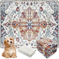 Washable Pee Pads for Dogs, (2 Pack, 36"x42") Upgrade Reusable Puppy Pads with Non-Slip Rug Pad, Super Thickening Absorbent Leakproof Dog Traning Pads Whelping Pad for Dogs, Doggie(Red-1)
