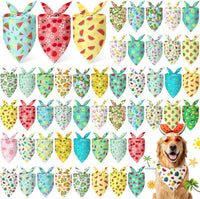 Abbylike 50 Pcs Halloween Dog Bandanas Bulk - Summer / 25.6 x 17.7 x 17.7"