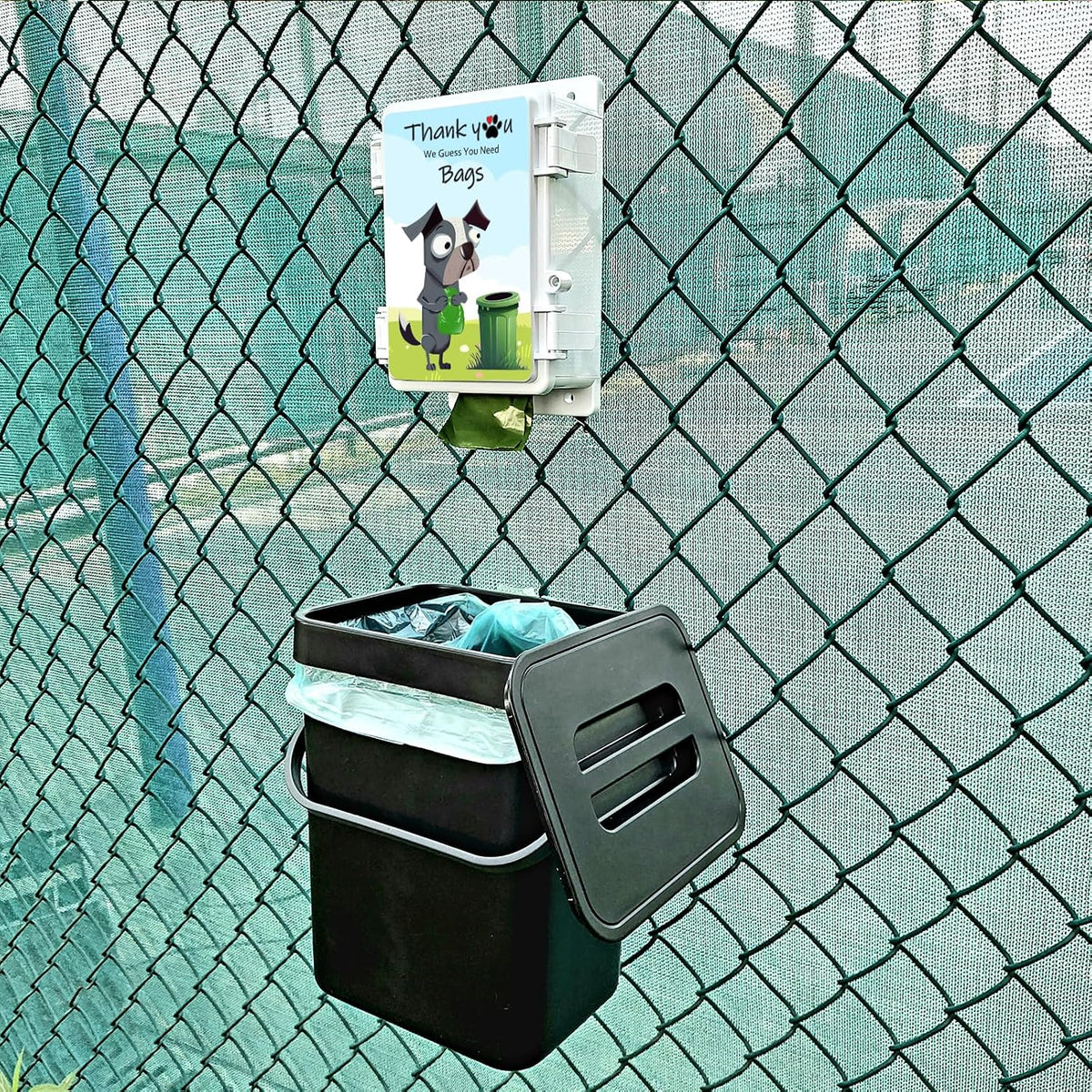 Small Dog Waste Station for Home 1.3Gallon/5L Mountable Doggie Trash - Gray - image 2