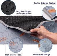 Washable Pee Pads for Dogs - Leaves - Light Grey / 31x36 Inch (Pack of 2) - image 2