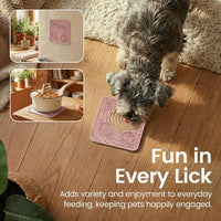 OHMO Lick Mat for Dogs&Cats, Space Pattern, Camo&Sage Green - Mars&Coral / 5.9"L x 5.9"W - image 4