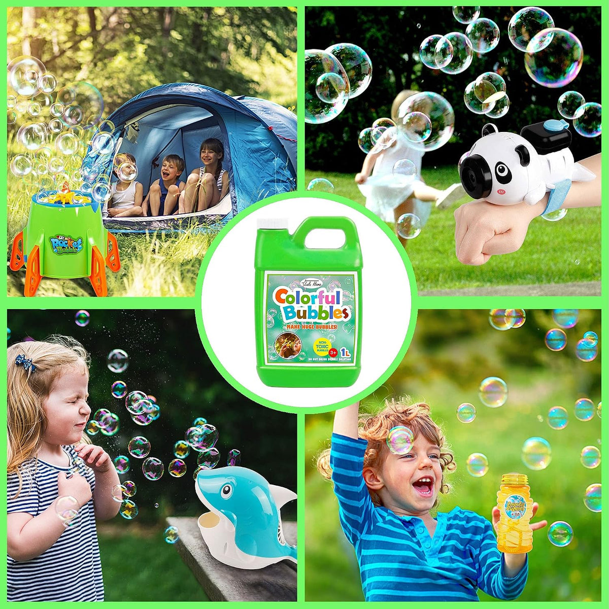Lulu Home 33.8 OZ/1 L Concentrated Bubble Solution - Grass Green - image 3