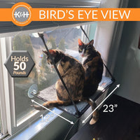 K&H Cat Window Perch, EZ Mount Kitty Sill - 12 X 23 Inches / No Bolster - image 3