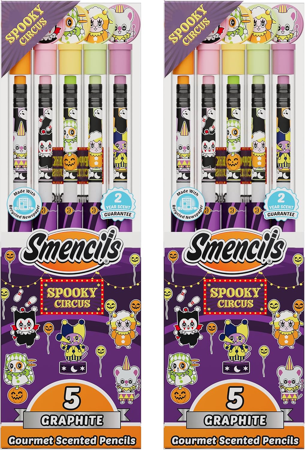 Halloween Smencils, HB #2 Gourmet Scented Pencils - Halloween (2 Pack)