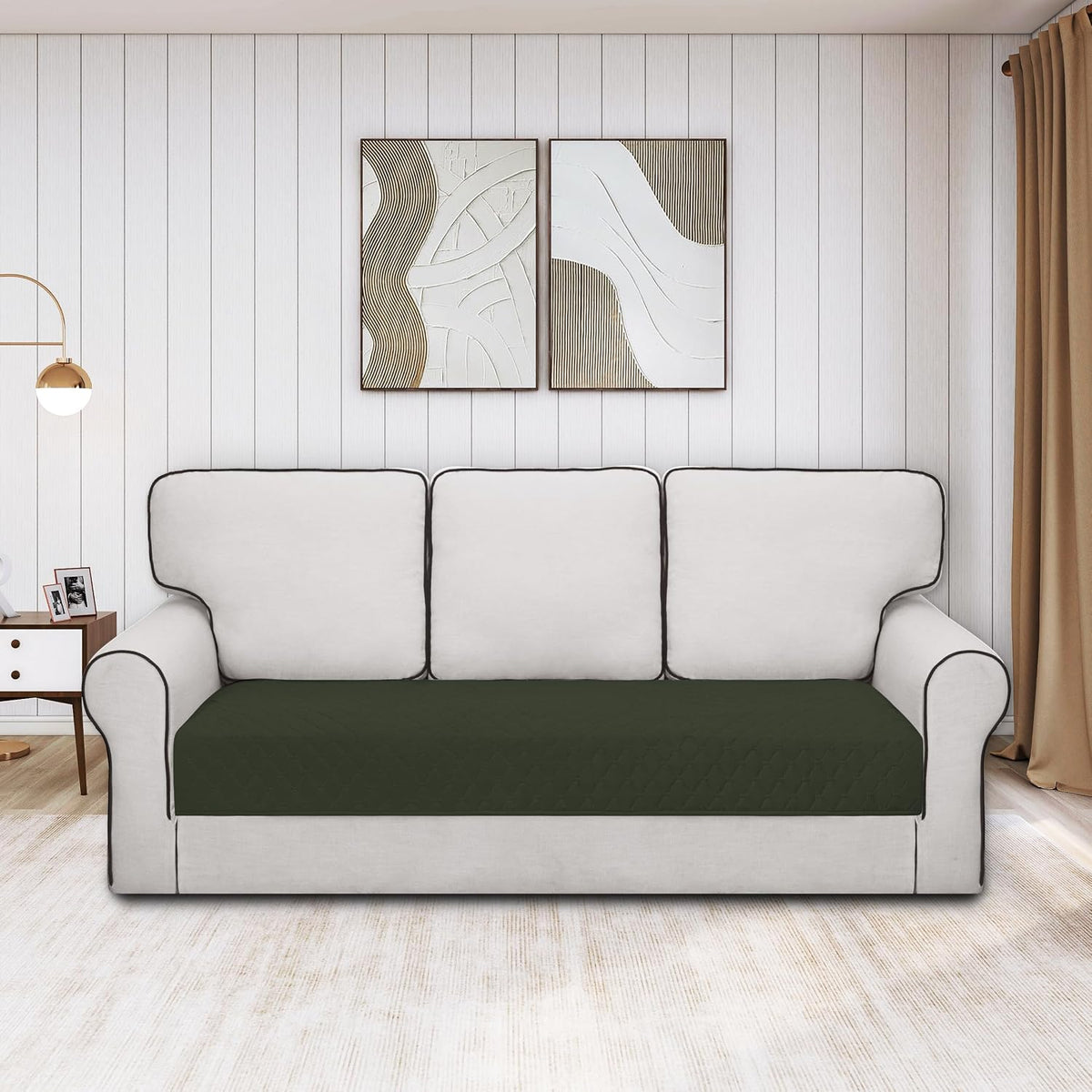 Easy-Going 100% Waterproof Dog Bed Cover Reversible Leak Proof Couch - Army Green/Beige / 30x70 Inch - image 2