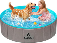 SLOOSH Foldable Dog Kiddie Pool - Gray / 48" x 12"