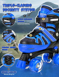 NEMONE Mermaid Adjustable Light up Roller Skates for Girls Boys – Fun for Kids & Family - B- Shadow Dinosaur / Small - Little Kid - image 2