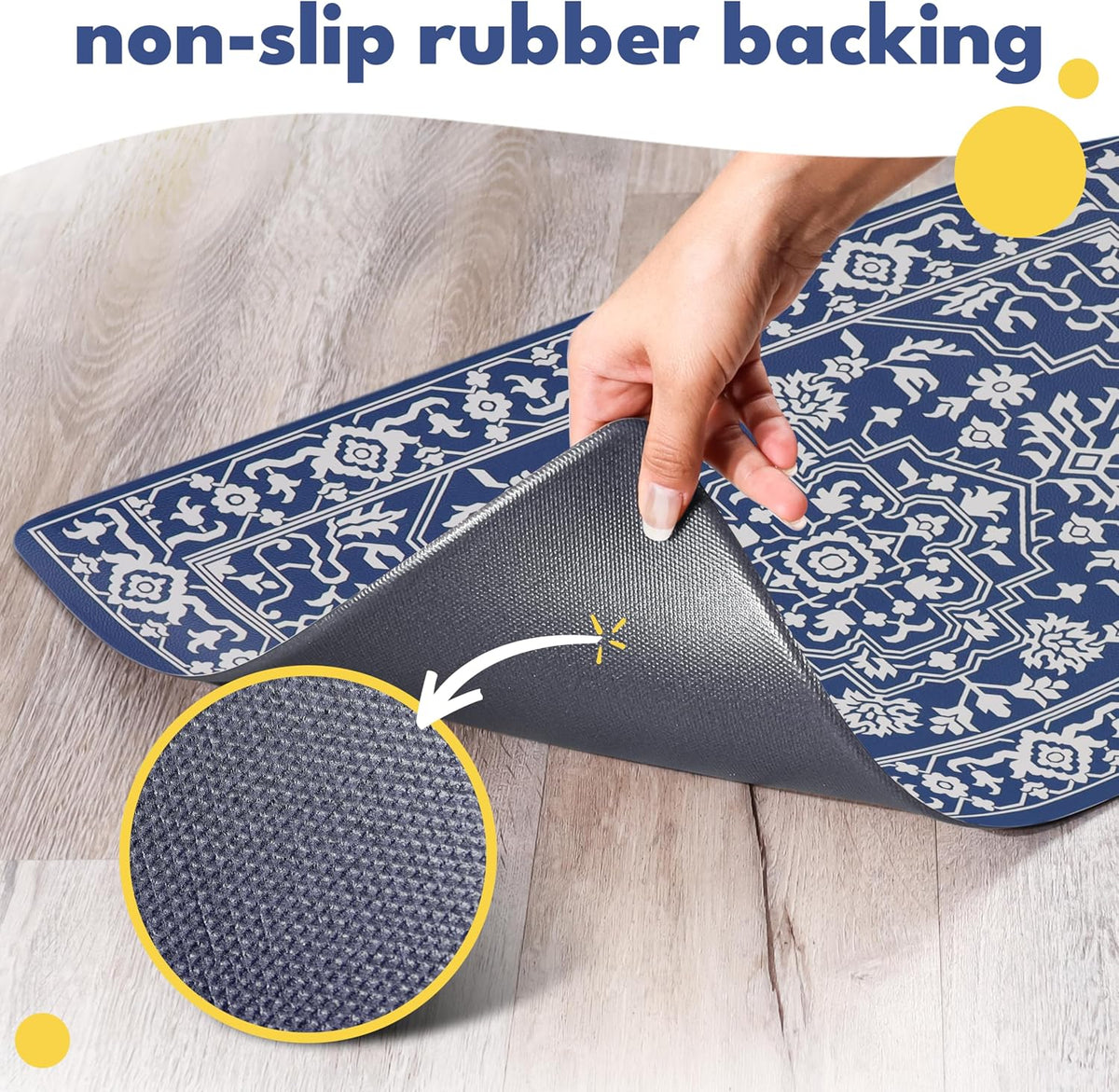 Dog Mat for Food and Water, Cat Feeding Mat - 16.5"L x 26"W / Large Casablanca - image 3