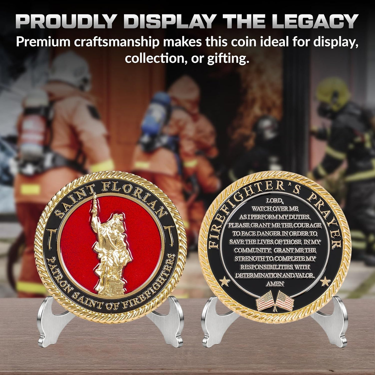 Military Gift Shop Air Force Armed Forces Prayer Coin - St-florian - image 3