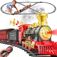 Hot Bee Train Set, Remote Control Train Toys with Smoke - Huge