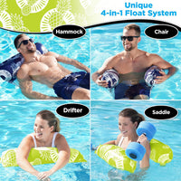 Waterlife 4-in-1 Pool Hammock 4-Pack - 2 Pack (Navy, Green) - image 3
