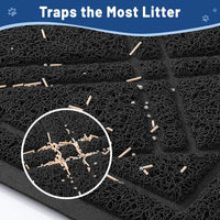 Smiry Cat Litter Box Mat 30x17 - 36x24 / Black - image 2