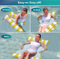 Aqua 4-in-1 Monterey Hammock Pool Float & Water Hammocks - Golden Sunshine / Monterey Hammock / 1 Pack - image 4