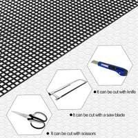 4 Pcs Plastic Mesh Sheets Black Fish Tank Divider Crafts with Binding - image 4