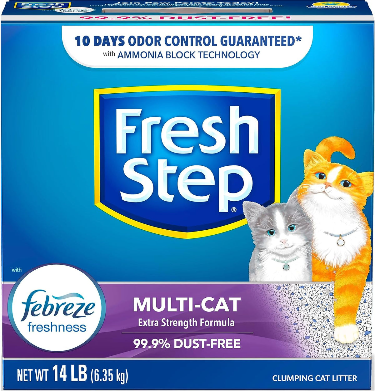 Fresh Step Odor Shield Multi Cat Clumping Cat Litter - Multi-Cat / 14 lb (Pack of 2) - image 4