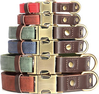 Didog Soft PU Leather Dog Collars for Small Dogs,Classic Adjustable Dog Collars with Quick Release Metal Buckle,Easy Clean and Comfortable with Nylon Lining,Pink,S Neck 10-15"