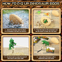 24 Dinosaur Eggs Dig Kit Toys for Kids - 12 Dinosaur Eggs - image 3