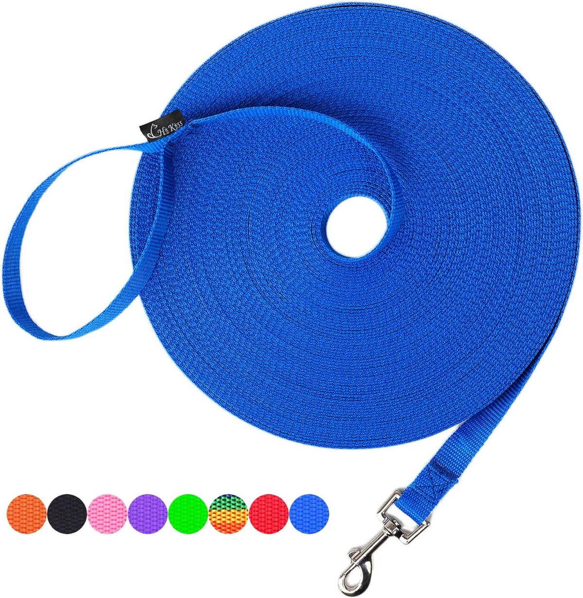 Hi Kiss Dog/Puppy Obedience Recall Training Agility Lead - 30 Feet / Blue