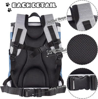 Jespet Pet Backpack Carrier for Small Dog - 1-Blue Grey - image 4