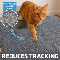 Drymate Cat Litter Box Mat, Litter Trapping Mat - Grey / 28x36 Inch (Pack of 1) - image 2