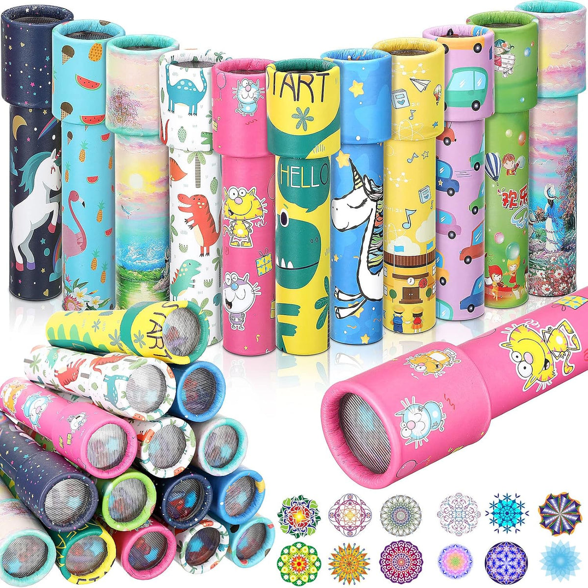 24 Pcs Classic Kaleidoscopes for Kids Vintage Toys Party Favor - Cute Style