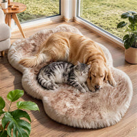 Faux Fur Dog Bed Rug for Large Dogs - Brown / Extral Large, All Breed Sizes