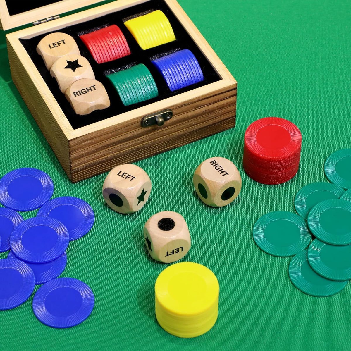 Pagather Left Right Roll Dice Game Set - Brown - image 3