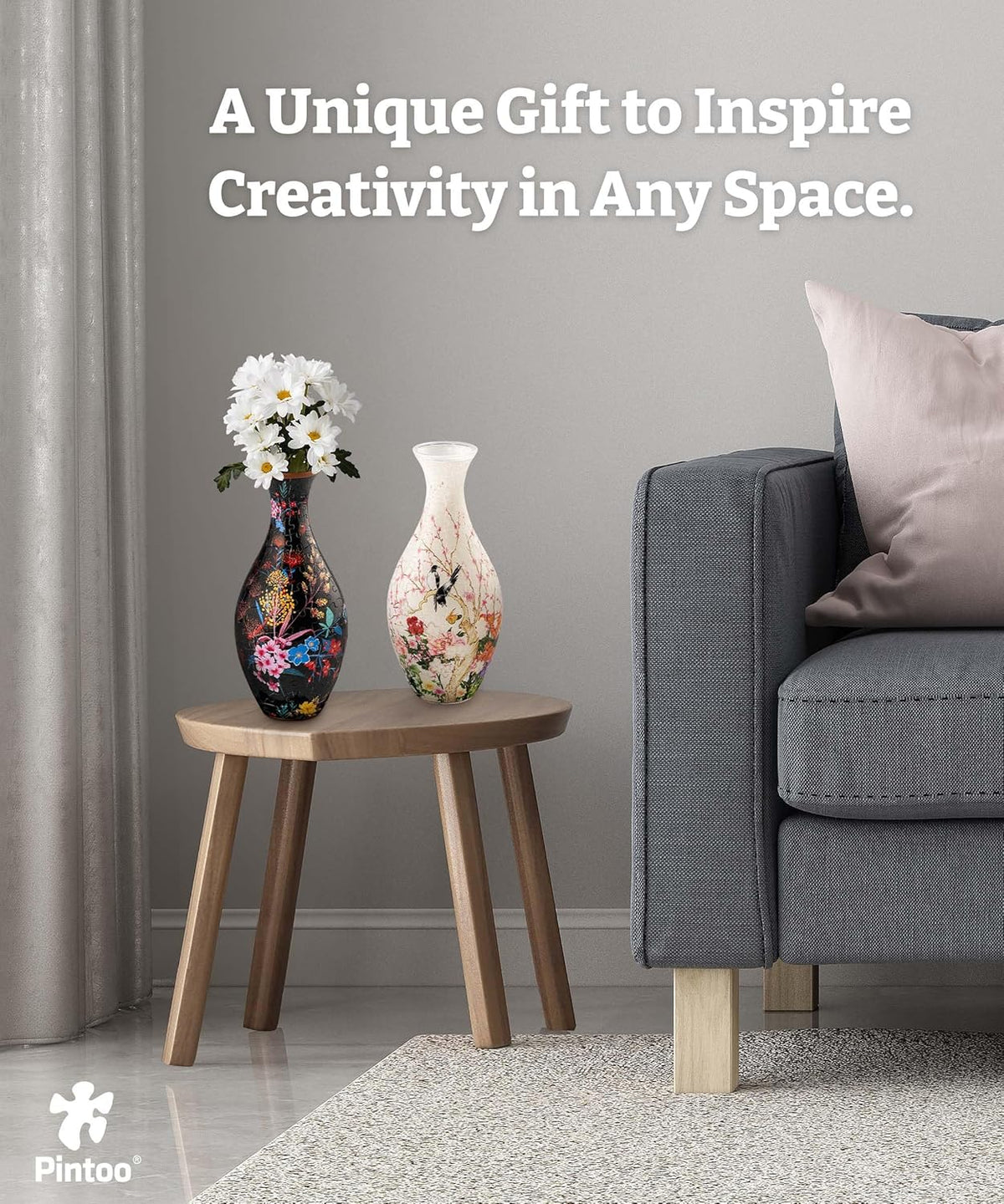 Pintoo Unique 3D Puzzle Vase for Adults - Flowers and Birds / 160 - image 4