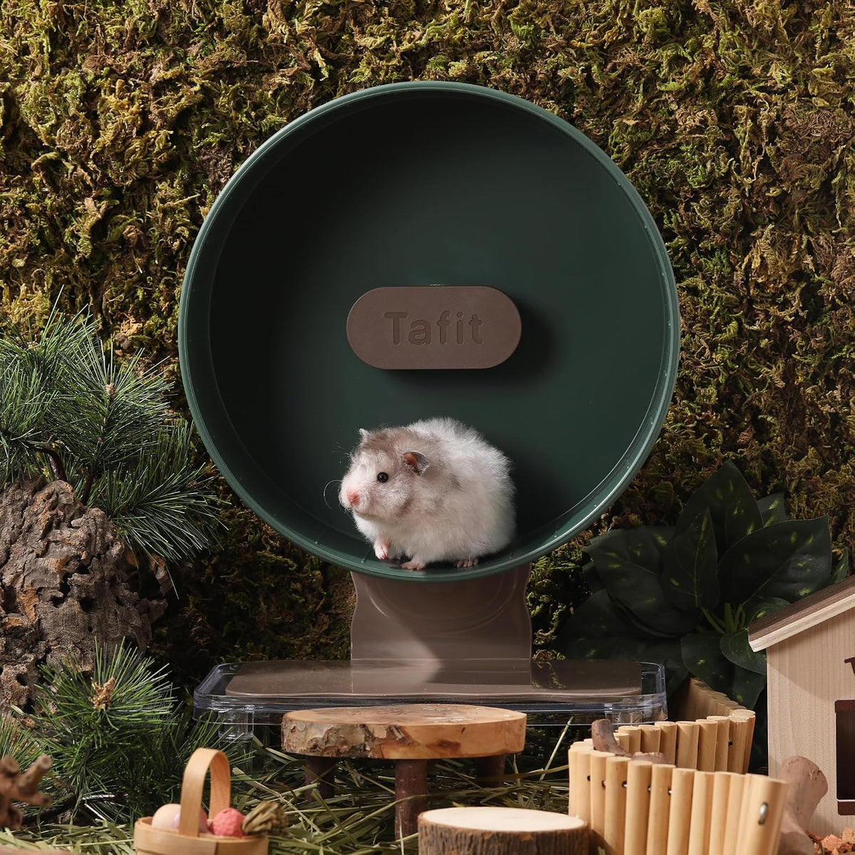 Super‑Silent Hamster Exercise Wheel - 8.7inch / Avocado Green - image 3