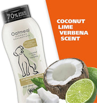 Wahl USA Dry Skin & Itch Relief Pet Shampoo for Dogs – Oatmeal Formula with Coconut Lime Verbena Scent & Pet Friendly Formula, 24 Oz - Model 820004A