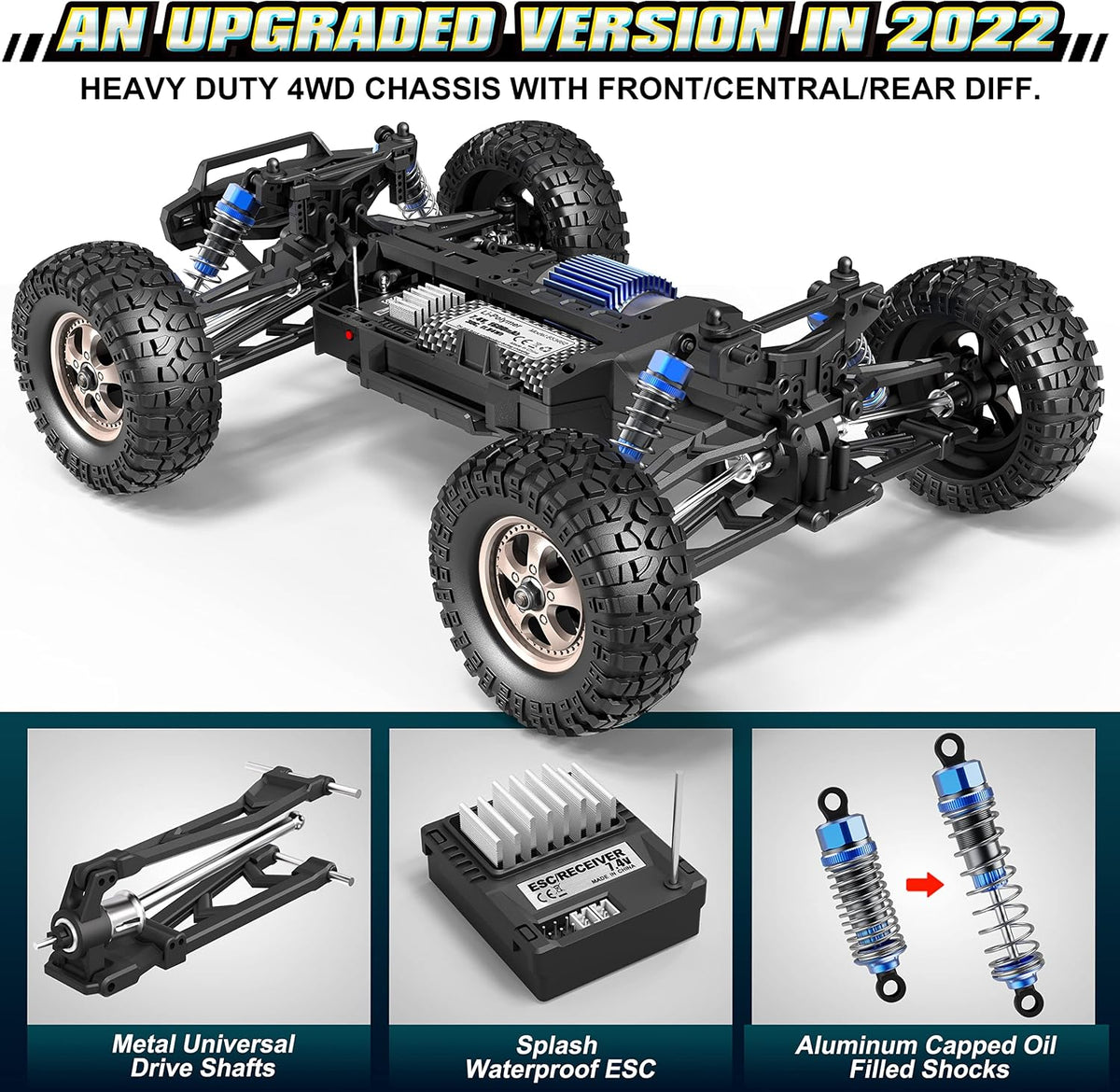 HAIBOXING 2995 RC Truck, 1:12 Scale RC Buggy - Green-black - image 4