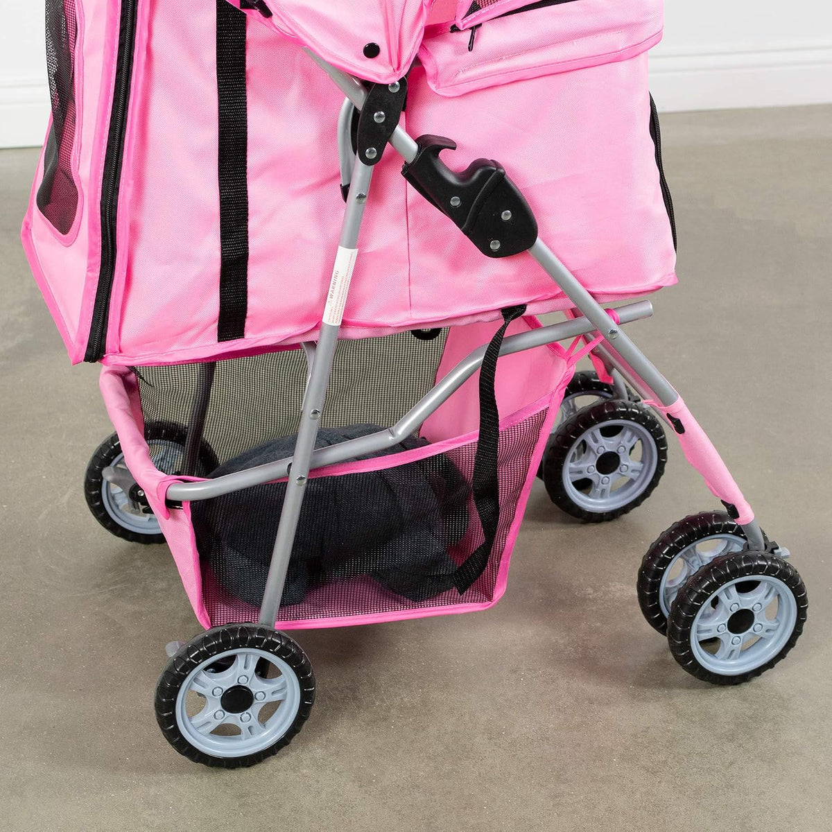 VIVO Pink 4 Wheel Pet Stroller for Cat, Dog and More - Pink - image 2