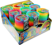 JA-RU Big Rainbow Magic Spring Toy Coil 1702-2A – Fun for Kids & Family - 9 Pack / Rainbow Spring Ring - image 2