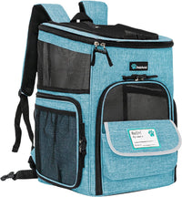 PetAmi Dog Backpack Carrier - Turquoise / 12.5"L x 12.0"W x 16.5"H