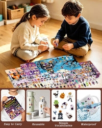 Cosomia 6 reusable puffy sticker books with princess, mermaid and garden themes - view 15