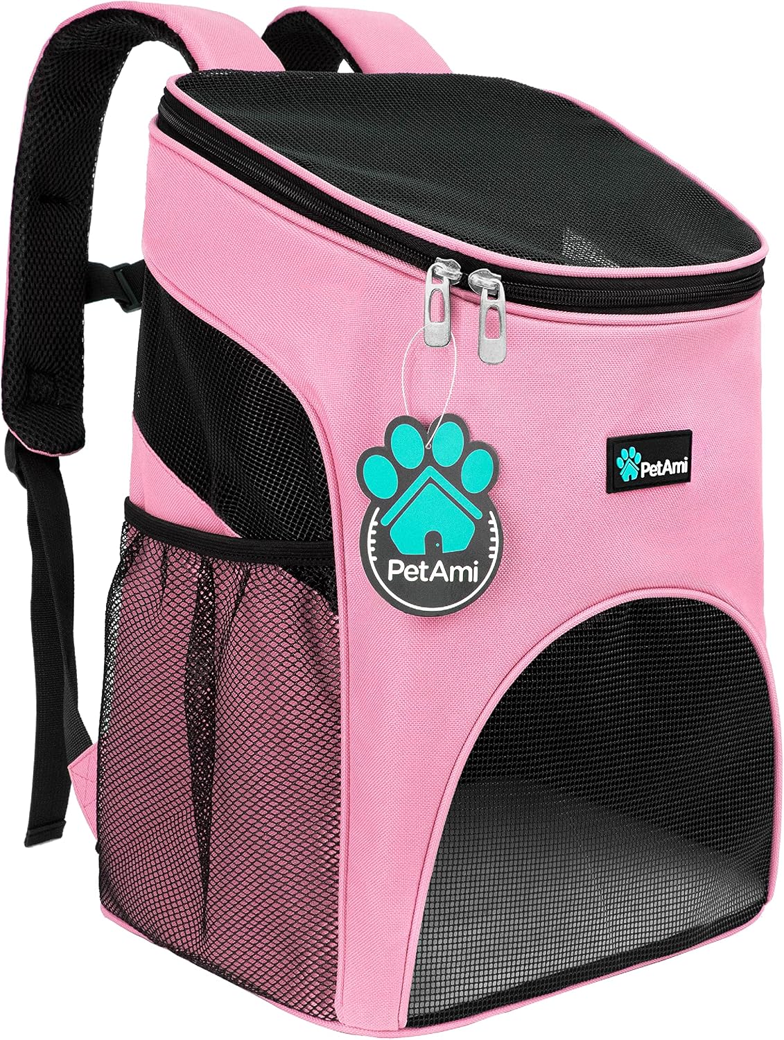 PetAmi Cat Backpack Carrier for Small Dogs and Large Cats - Pink