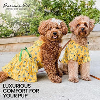 Parisian Pet Cactus Cap Beach Outfit - 100% Cotton Summer Clothes - Stylish Dog Costume - Breathable, Cool & Machine Washable - Small Dogs