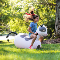 Hearthsong Hop N Go Inflatable Unicorn Riding Bouncy Hopping Toys - Cow / 1 Pack - image 2