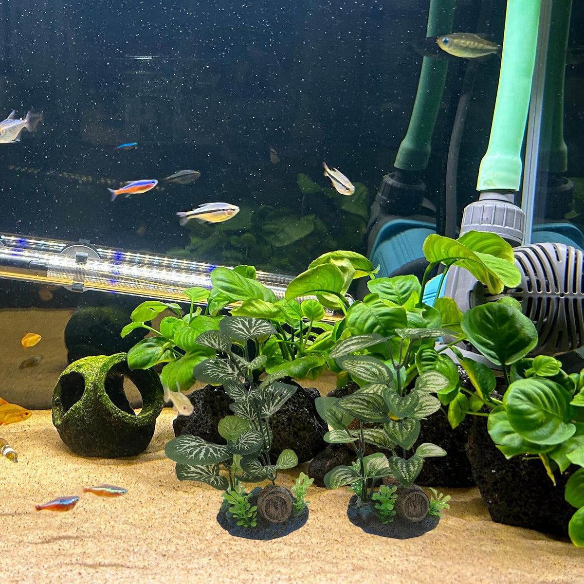 M2cbridge Artificial Fish Tank Plants Aquarium Plant Aquatic Water - 2pcs Grasses - image 4