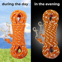 Long Cat Leash Reflective Pet Rope for Yard Walking Training Outdoor - orange / 30 ft - image 3