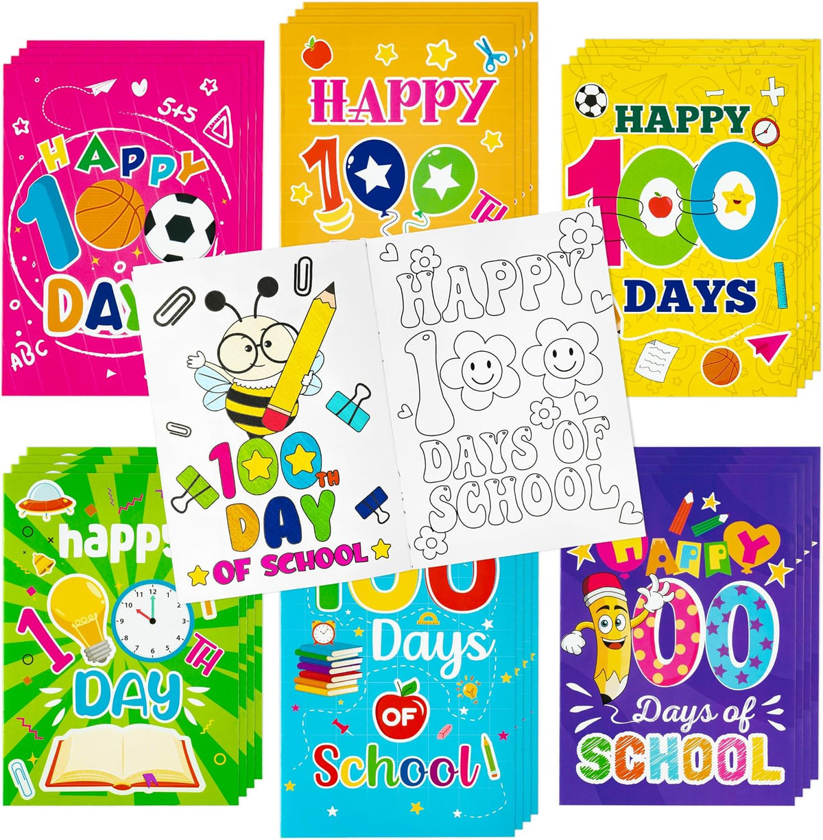 24Pcs Bible Coloring Books Religious Theme DIY Color-in Pages – Fun for Kids & Family - 100th Day of School
