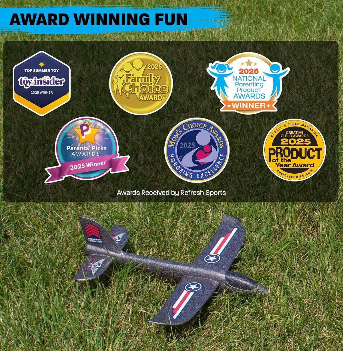 Foam Airplane Toy for Kids, Easy to Throw Glider Plane - 3 Plane Gliders - image 4