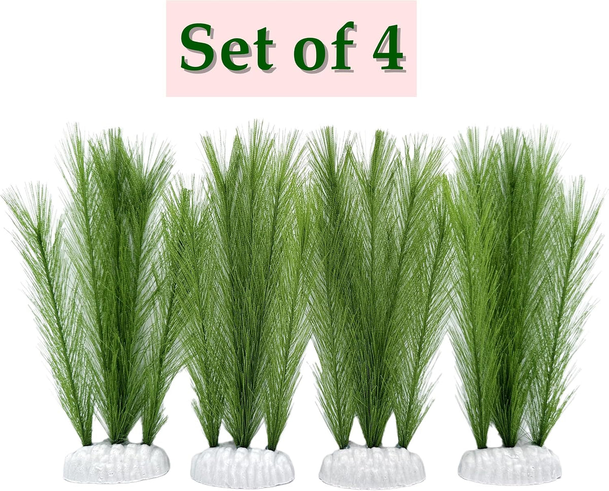 M2cbridge Plastic Fish Tank Plants Soft Silk Water Grass Reptile - 4pcs,8" - image 2