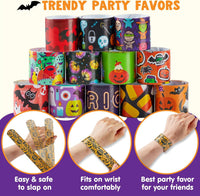 JOYIN 72 PCS Halloween Slap Bracelets for Kids - Spooky Night Mix - image 3